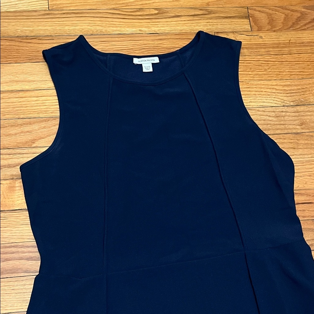 Boston Proper Knit Blue Sleeveless Top